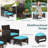 4 - Person Patio Conversation Set with Cushions-1905567456