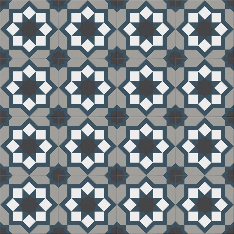 Monbleu Vanoje 8-in. Patterned Look Matte Porcelain Floor & Wall Tile