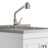 Cardinal 24"W Utility Sink & Laundry Cabinet with High Arch Pull-Out Faucet and Stainless Steel Sink, White