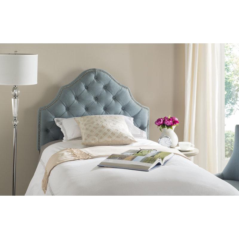 Danile Upholstered Headboard, Twin, Sky Blue