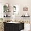 6 tablettes flottantes noires