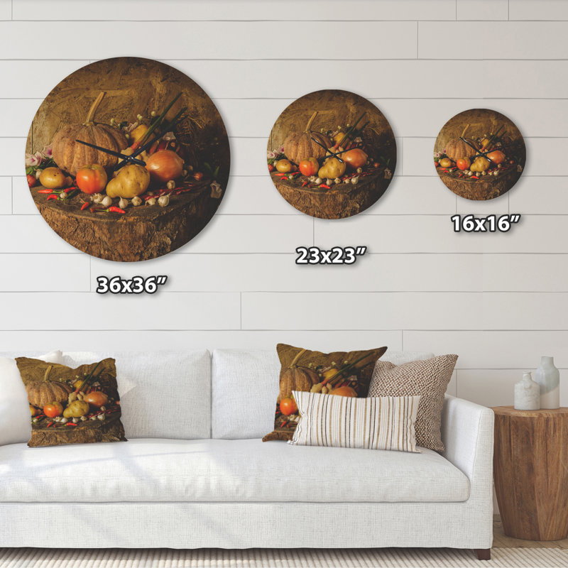 Horloge murale légumes et fruits, Grand
