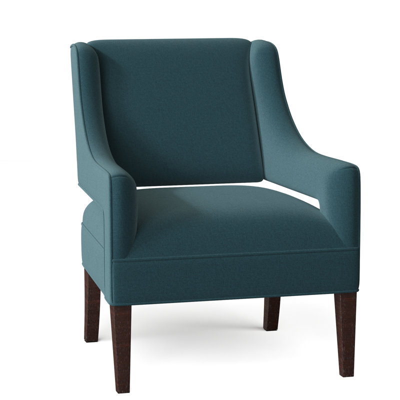 Fauteuil l 27 po Madison, Espresso, Polyester turquoise 8789