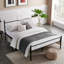 Hitha Full Size Metal Platform Bed Frame with Heavy Duty Steel Slat Support, No Box Spring Needed