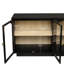 Cabinet d'étude avec porte en acrylique perspective et fabrication stable - Stratifié réglable à finition noire