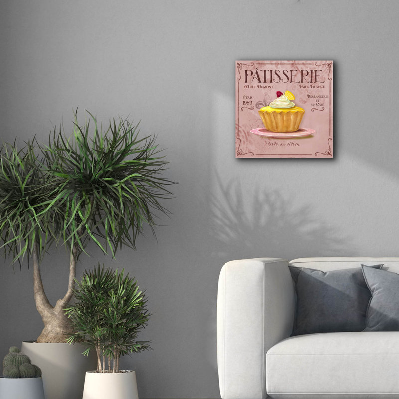 «Patisseries 4» par Fiona Stokes-Gilbert, art mural sur toile, H 18 po x l 18 po x P 0,75 po