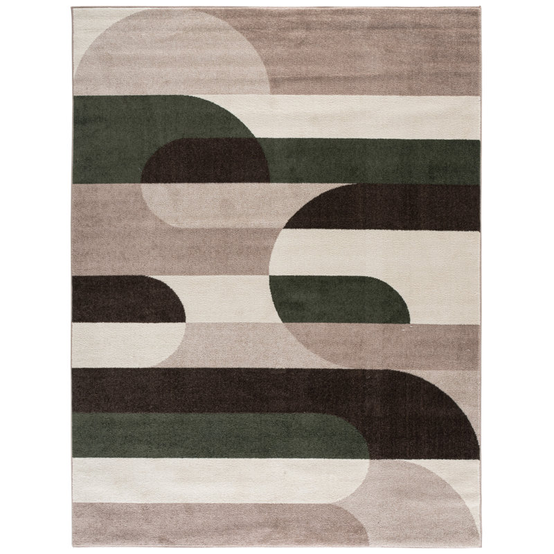 Tapis à motif géométrique Trevorr, Rectangulaire 8 pi x 10 pi