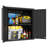 Metal Wall-Mounted Tool Storage Cabinet With 2 Locking Doors, 1 Adjustable Shelf, And 1 Open Drawer For Garage, Warehouse, Or Office