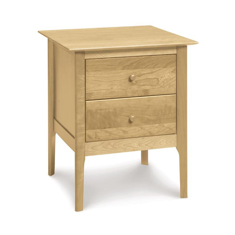 Sarah 2 - Drawer Solid Wood Nightstand, 24", Natural Cherry