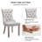 Jesly Tufted Linen Dining Chair (set of 2）-1390016856