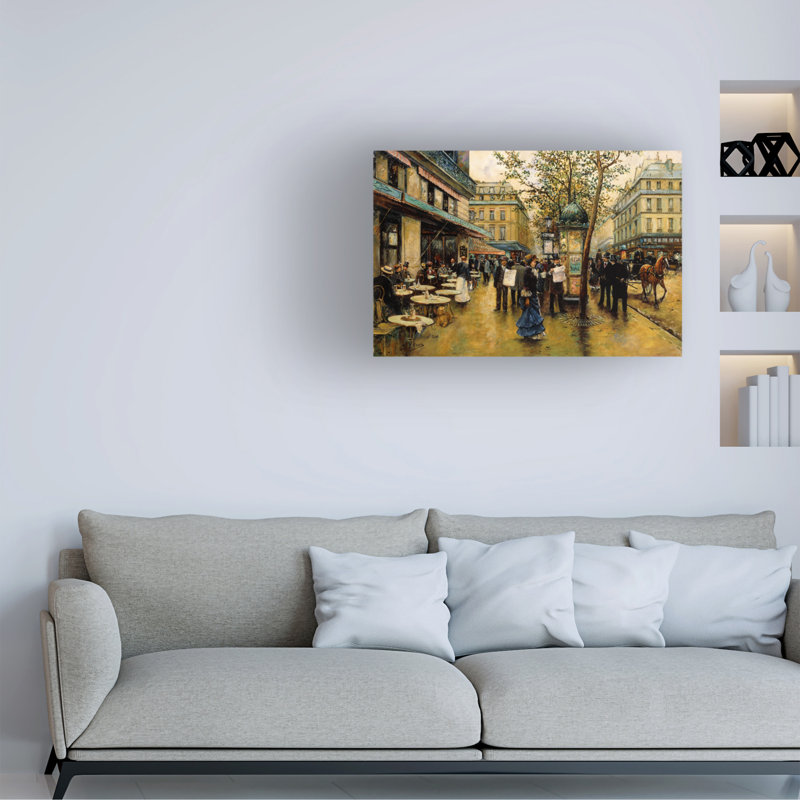 «Ulpiano Checa Y Sanz La Place De Lopera», art sur toile, H 12 po x l 19 po