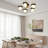 5-Light Black Gold Semi Flush Mount