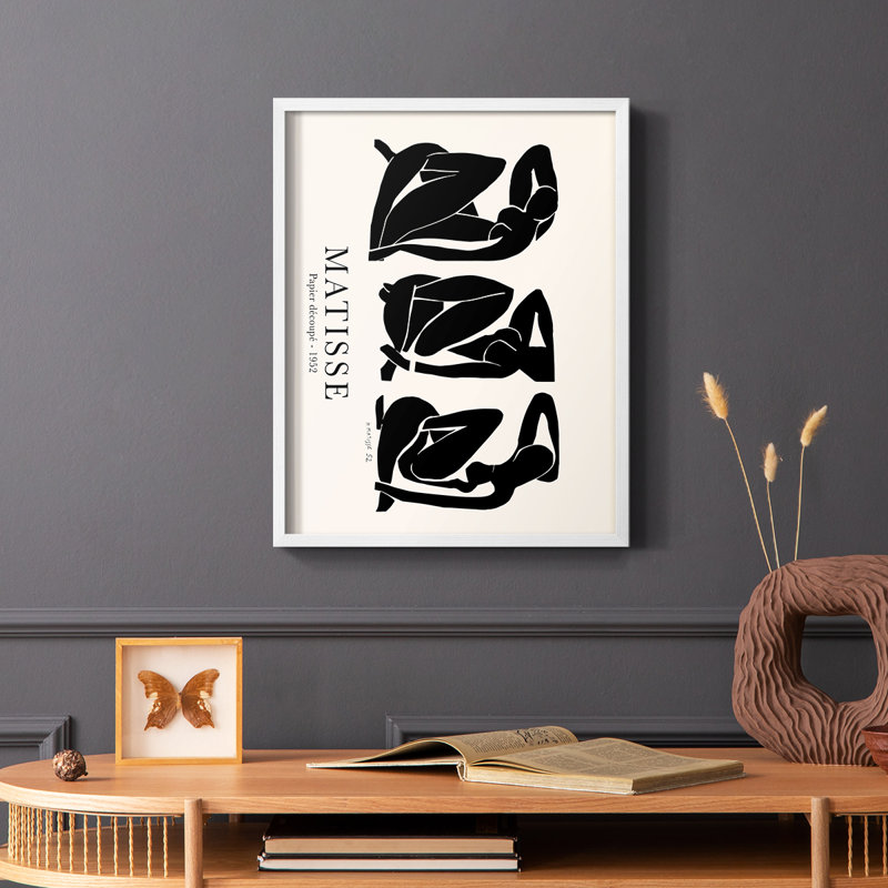 Matisse CCLXIV, reproduction encadrée - bois massif, Blanc, H 22 po x l 28 po