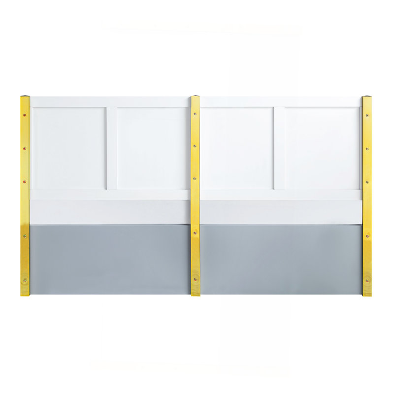 Gray High Gloss Finish Ek Bed, Queen