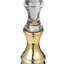 Porte-bougie décoratif, or 2 tons et verre transparent, 9 pouces de hauteur