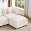 Canapé modulaire en L en chenille avec repose-pieds mobile-1912173793