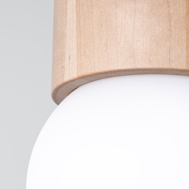 Boomo Solid Wood Flush Mount