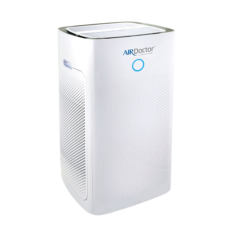 White UltraHEPA Console Air Purifier with Odor Absorbing Filters