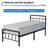 Lizar Metal Open-Frame Storage Bed-416934814