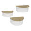 3 tablettes suspendues blanches flottantes McConnelsville