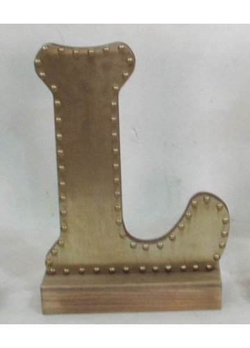 Jarod Text & Numbers Letter Block, L