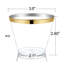 Paquet de 110 - 9 oz Gobelets jetables en plastique transparent, garniture en feuille d'or - 1 ligne