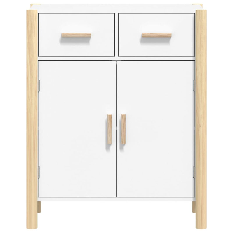 Keden Solid Wood Accent Cabinet, White