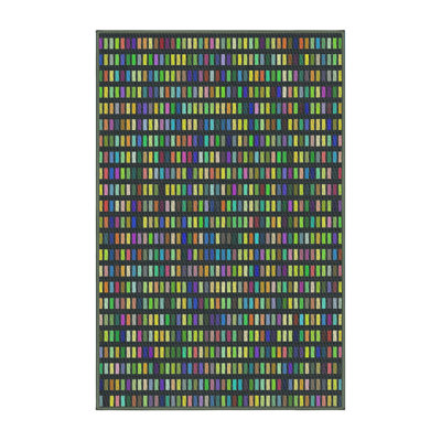 Tapis beige/vert à motifs