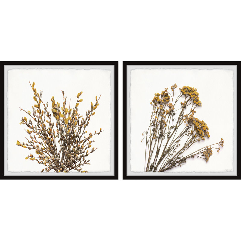 Jaliayah Dandelion Stalks II - 2 Piece Single Picture Frame Painting Set, 81cm H x 81cm W
