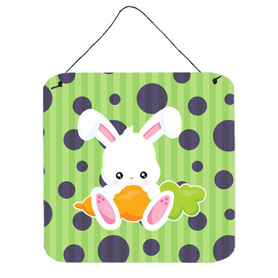 Décoration murale pâques polkadot lapin