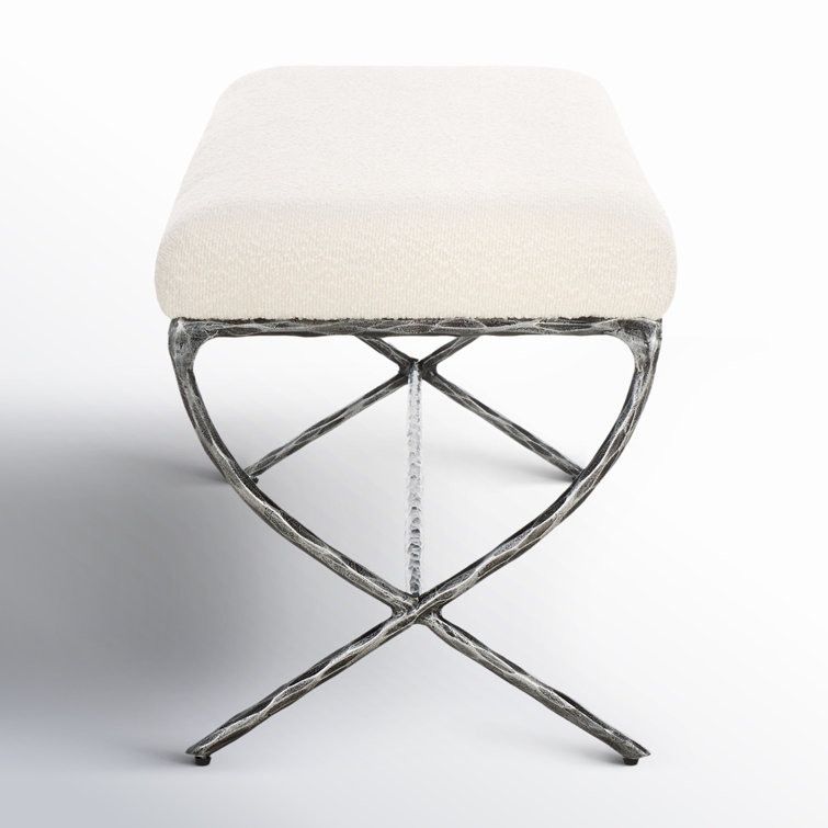 Janeen Boucle And Metal Bench