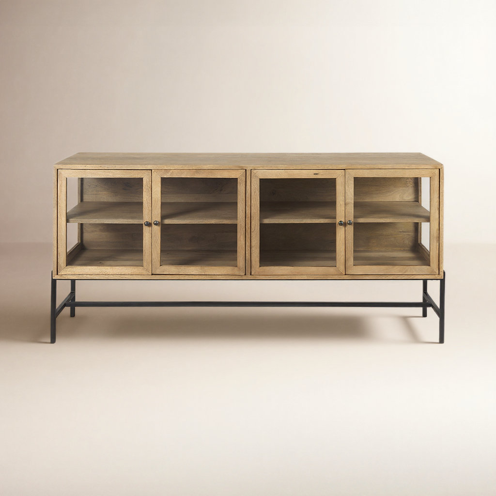 Warner Mango Sideboard, Black/Light Brown