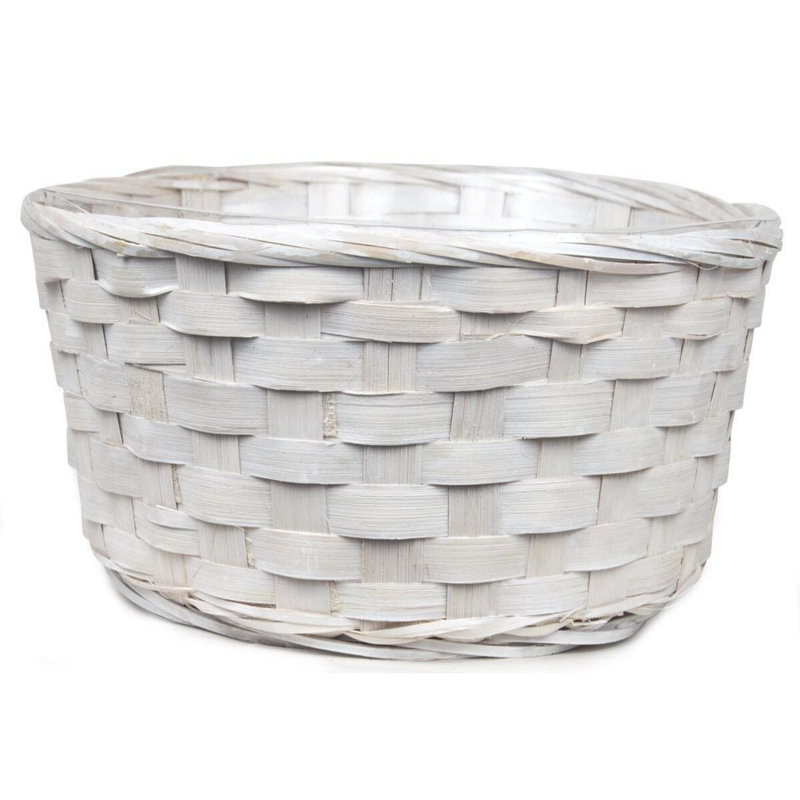 Panier en osier, Blanc, H 8 po x l 12 po x P 12 po
