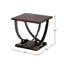 Table de bout en nickel noir avec tablette de rangement - s'adapte à divers styles de plateforme décorative carrée et à capacité de fond élargie