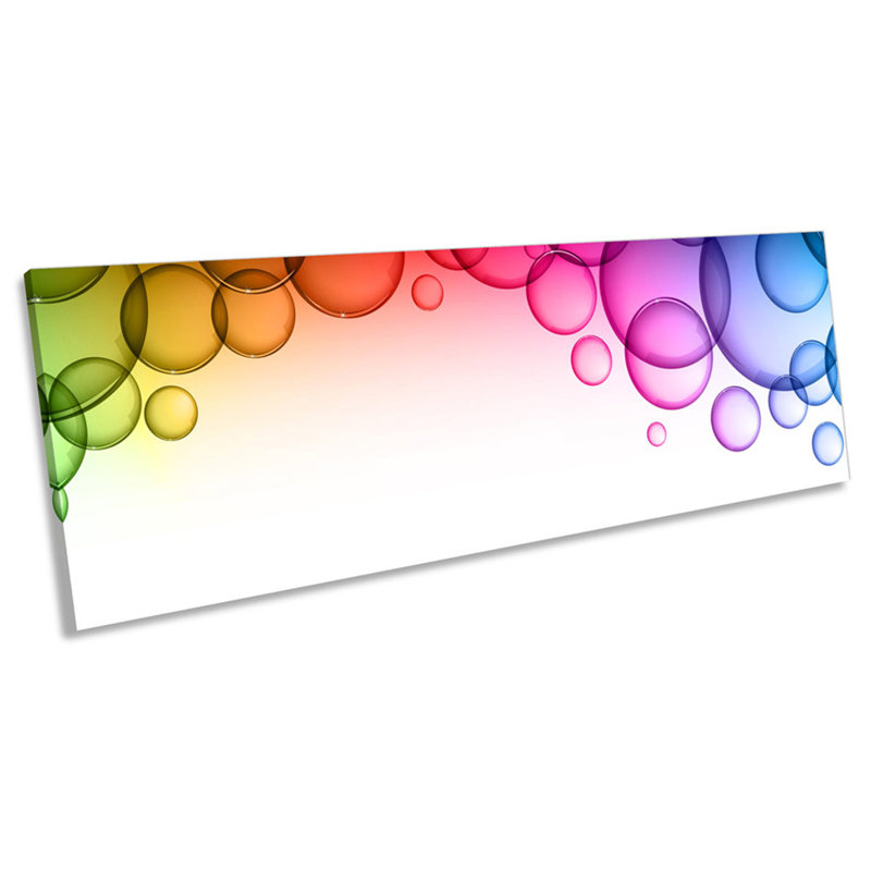 Abstract Bubbles - Wrapped Canvas Panoramic Print, 30.48cm H x 91.44cm W x 2cm D