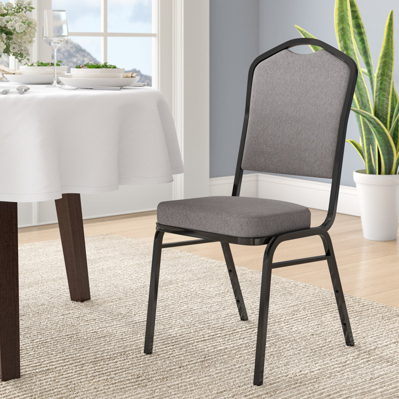 Chaise de banquet empilable Oliverson, Argent, Blue, 1
