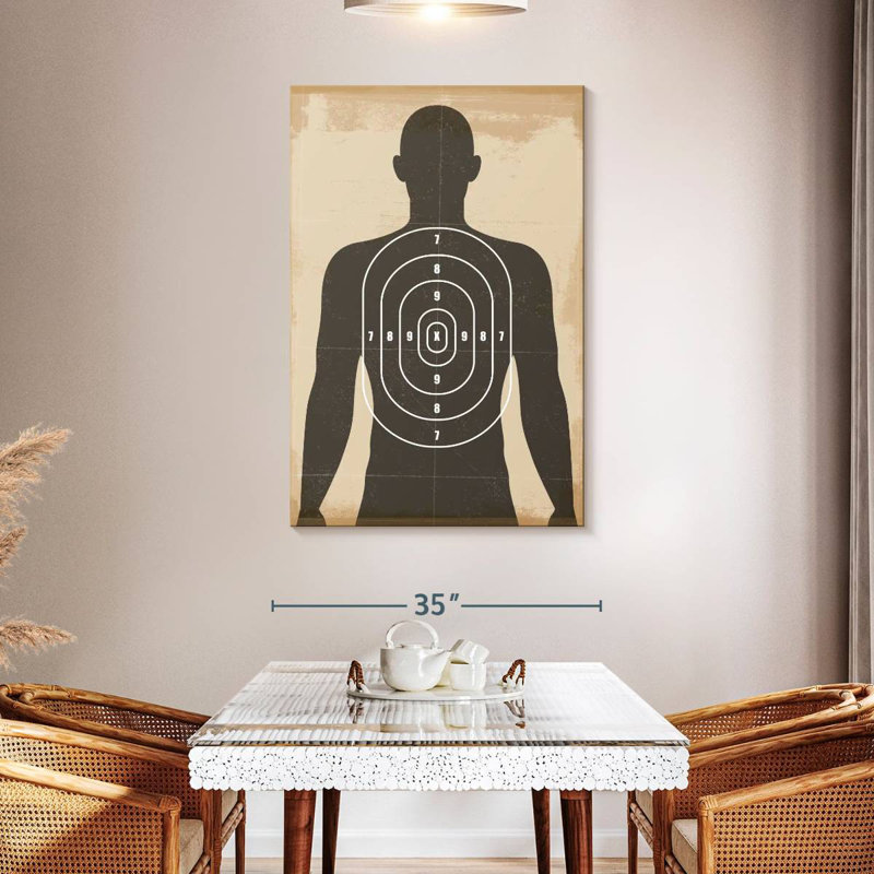 Human Shooting Target, 48" H x 32" W