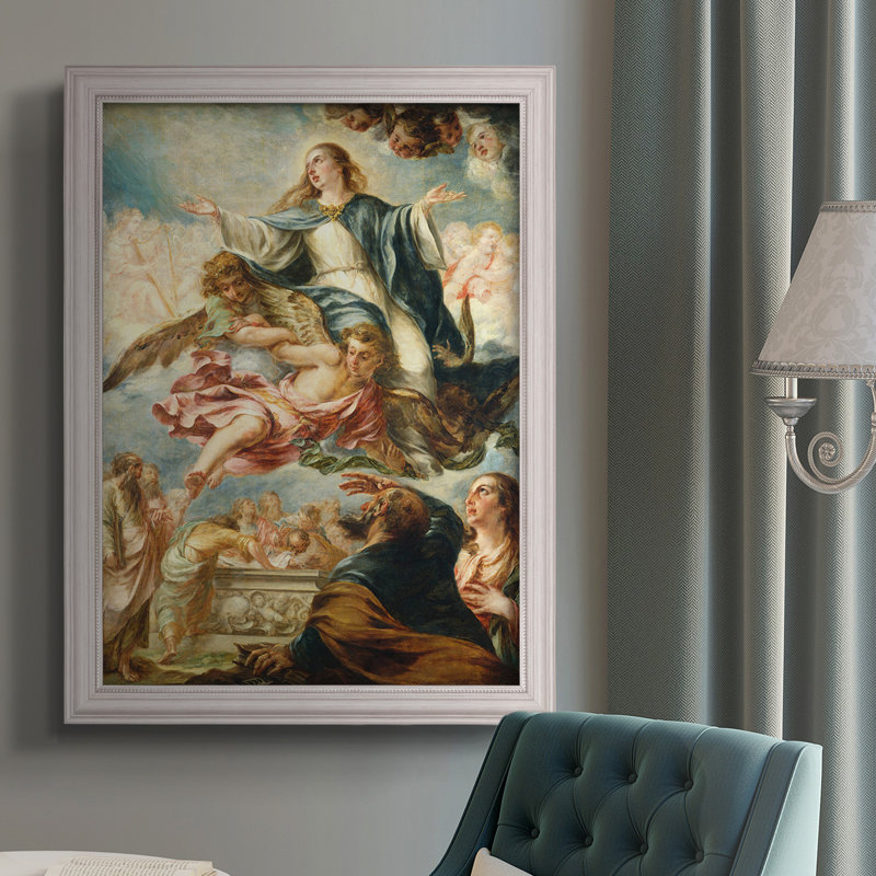 Assomption de la Vierge - Peinture encadrée, H 36 po x l 24 po x P 2,5 po