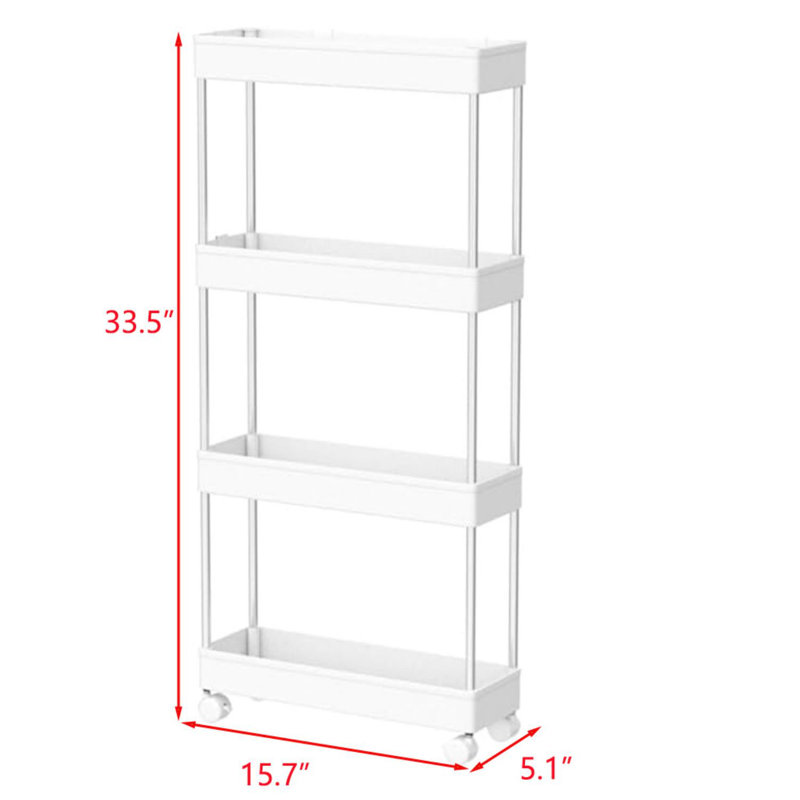 Coster 15.7'' W Steel Storage Rack with Wheels