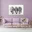 Three Zebras Drinking Contemporary Zebra Wall Art Print 1 Piece Wrapped Canvas Wall Art-573242375
