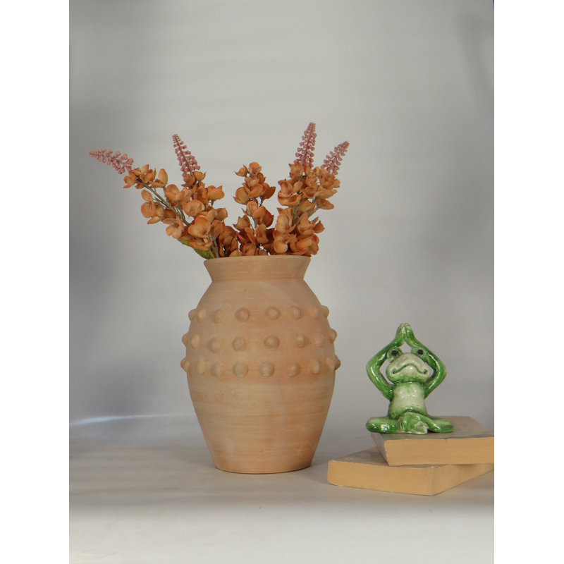 Terracotta Vase Dia 10" X 10.75"H