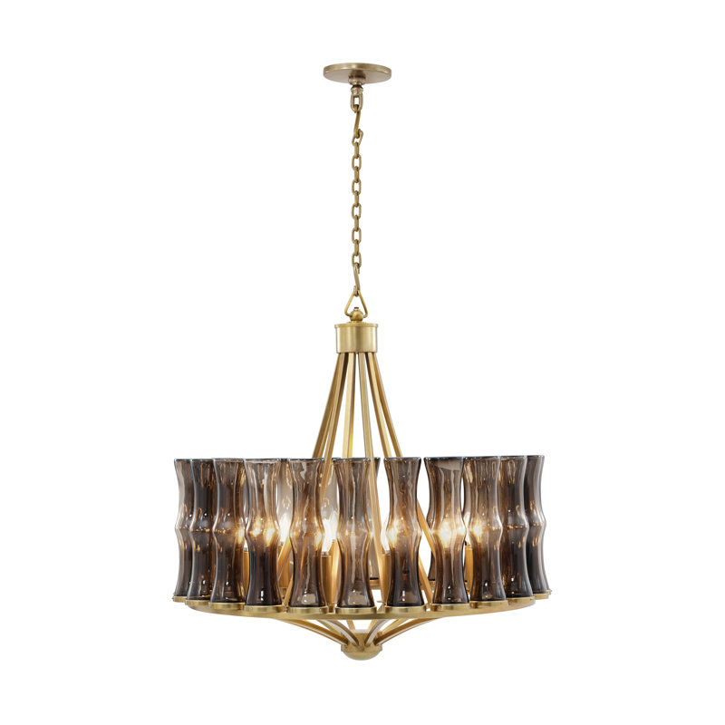 TA Illuminations Chandelier, 12 Lights, 31.25" H x 35.25" W x 35.25" D