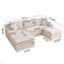 Canapé modulaire en U 118,1 po, canapé modulaire en chenille avec ressorts ensachés, sièges rembourrés à assise profonde modernes pour le salon, pas de rouleau de montage-513539442-513539445-513539451