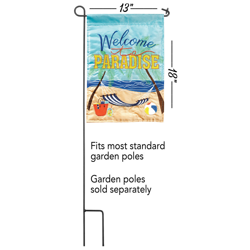 Drapeau de jardin en nylon 18 x 13 po Ekaterena