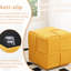 Tabouret carré en velours côtelé jaune, confortable pour une utilisation comme meuble-lavabo à haute résilience et structure stable, doux au toucher, mousse, repose-pieds idéal ou aucune installation requise-131102709