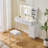 Modern Makeup Vanity Desk with LED Lights and Mirror-113847161