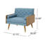 Fauteuil en polyester touffeté de 95,88 cm de large Haiden-32801319