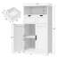 Grande armoire de rangement Millwood Pines, armoire de rangement pour salle de bain avec 2 tiroirs réglables et 2 tablettes-397372405