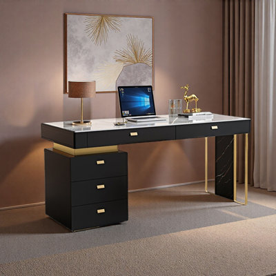 Modern Luxury Desk with Sintered Stone Top