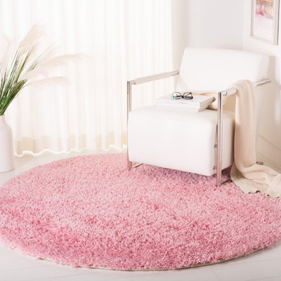 Slusser Shag Hand Tufted Performance Solid Color Rug